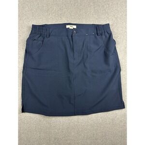 Tilley Skort Womens Large Blue Hiking Built-In Shorts Elastic Waist Stretch